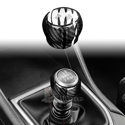REAL HARD Carbon Fiber Gear Shift Head Knob Cover Black For Subaru WRX STI 22-23 - product view