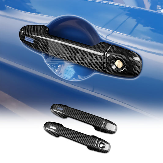 REAL HARD Carbon Fiber Door Handle Cover Black For Subaru BRZ GR86 21-2023 - product view