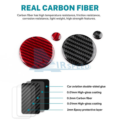 For Mazda 3 Axela 2019-2024 Central Multimedia Knob Trim Cover Red Carbon Fiber