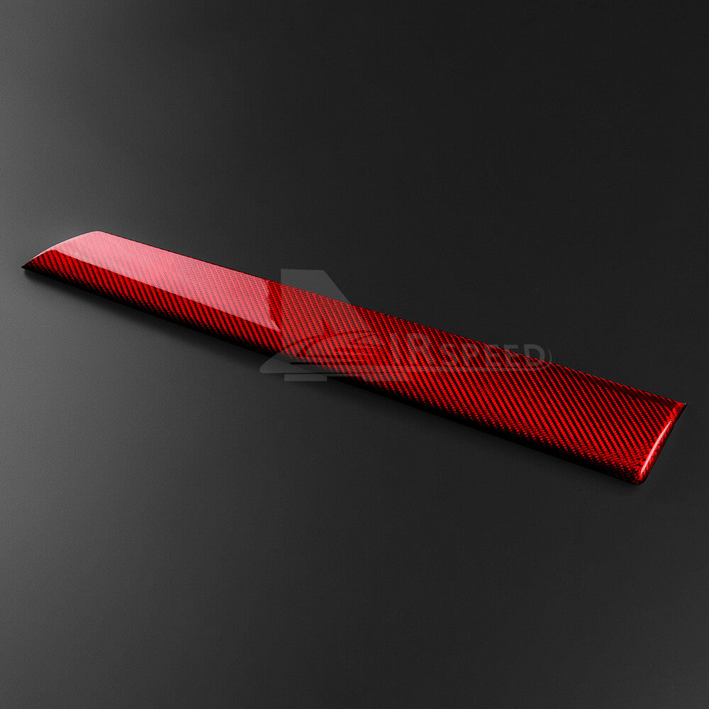For Subaru WRX 23-24 Passenger Front Dashboard Cover REAL HARD Carbon Fiber RED - detail view 6