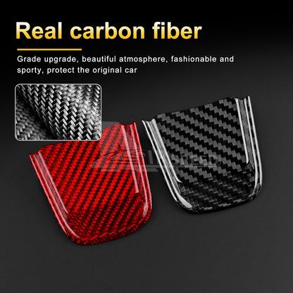 Real Hard Carbon Fibre Steering Wheel Chin Cover Trim For Fiat 500 2020-2023 - detail view 4
