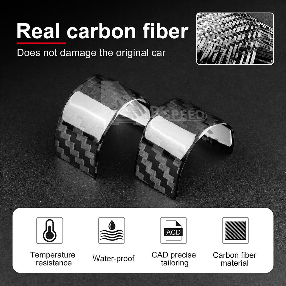 REAL HARD Carbon Fiber Steering Wheel Cover Ring Sticker For Fiat 500 2020-2023 - detail view 6