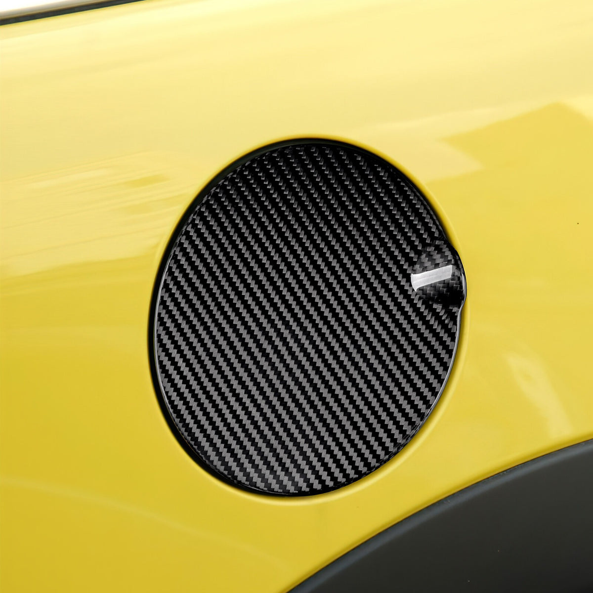 Fuel Gas Tank Filler Cap Cover Black For MINI R55 07-13 R56 06-13 Carbon Fiber - detail view 5