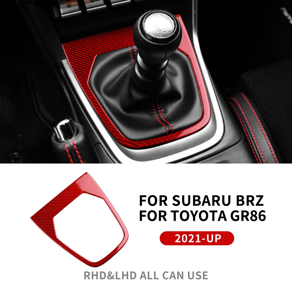 Car Center Gear Shift Frame Sticker Carbon Fiber for Toyota GR86 BRZ 2021-2026