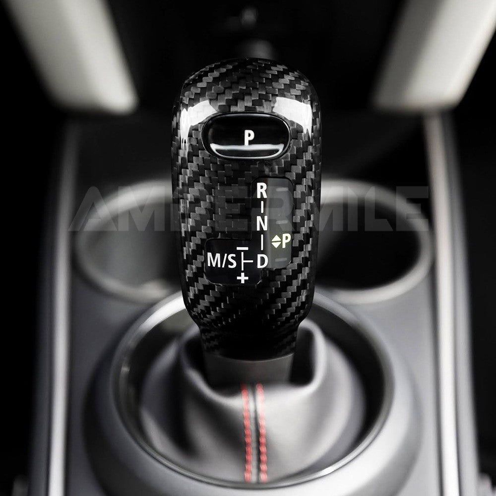 For Mini F Series 20-23 Left Hand Drive Black Hard Carbon Shift Gear Knob - detail view 4