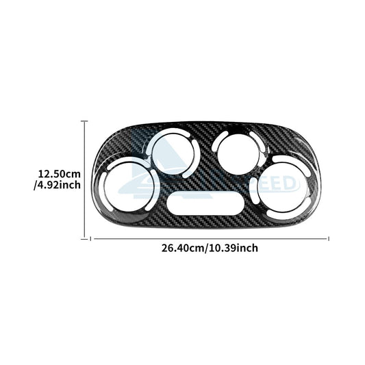 For FIAT 500 08-24 Abarth 595 695 12-24 Car Center AC Frame Cover Carbon Fiber - detail view