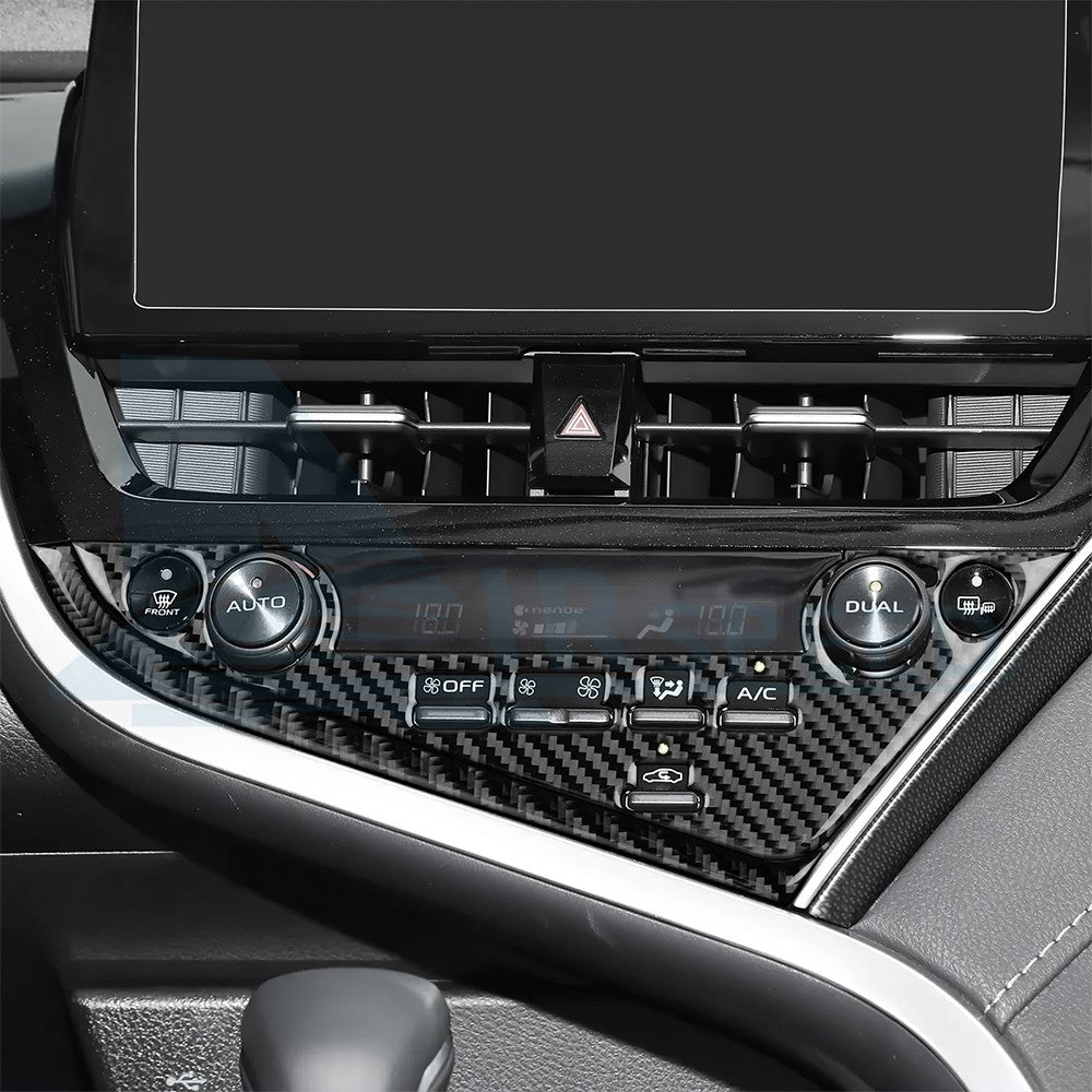 Style C Black Carbon Fiber Knob Frame for Toyota Camry 2018-2024 LHD - FREE GIFT
