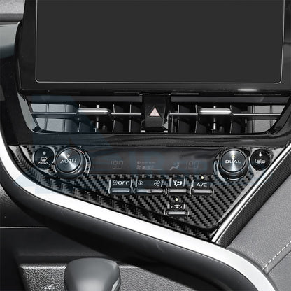 Style C Black Carbon Fiber Knob Frame for Toyota Camry 2018-2024 LHD - FREE GIFT