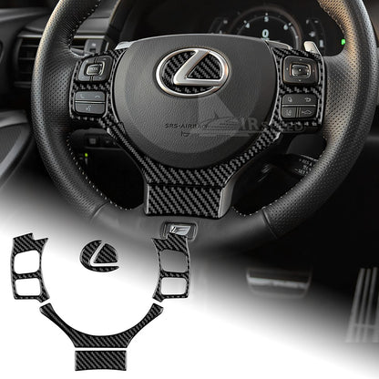 For Lexus RC300 350 200T 2015-2022 Car Steering Wheel Button Panel Sticker Black（U.S. Stock）