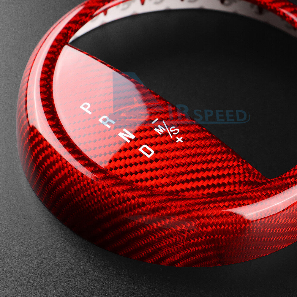 Red Center Console Gear Shift Panel Real Carbon Fiber For Mini Cooper R50 R53 - detail view 7