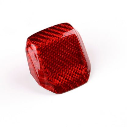 Seat Leon 2020-2025 Auto Red Hard Carbon Fiber Gear Shift Knob Cover Universal - detail view 9