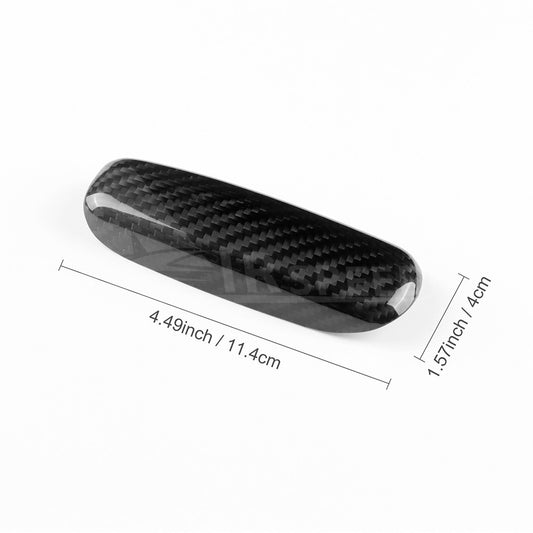 For Benz SLK 2004-2010 Center Handbrake Decorative Cover HARD Black Carbon Fiber - detail view