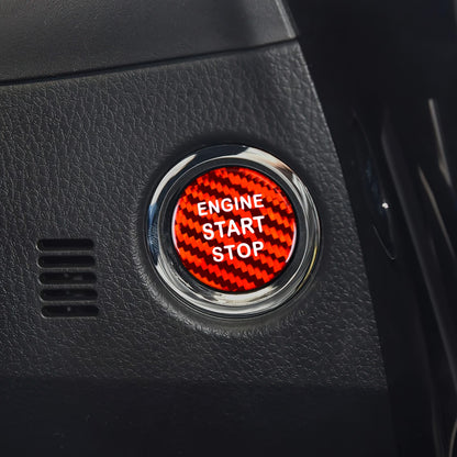 Toyota Lexus 070 Red Solid Carbon Fiber One Touch Start Sticker - detail view 8