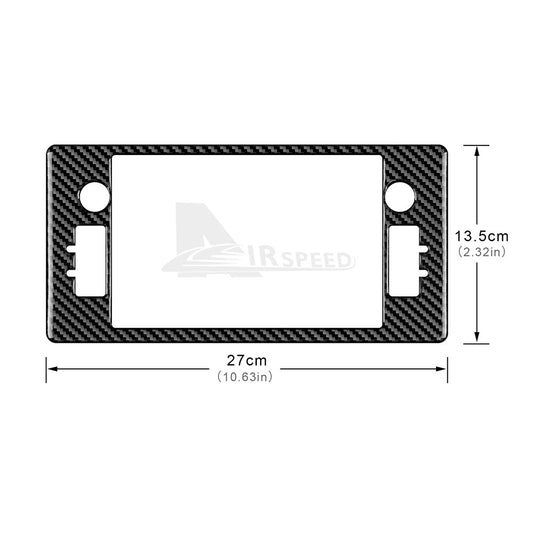 For Subaru BRZ GR86 2021-2026 Black Center Navigation Screen Cover Carbon Fiber（U.S. Stock）