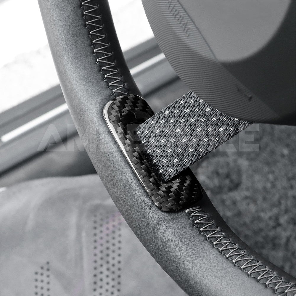 For Mini J01 J05 U25 F65 F66 24-25 Real Carbon Fiber Steering Wheel Chin Cover - detail view 6