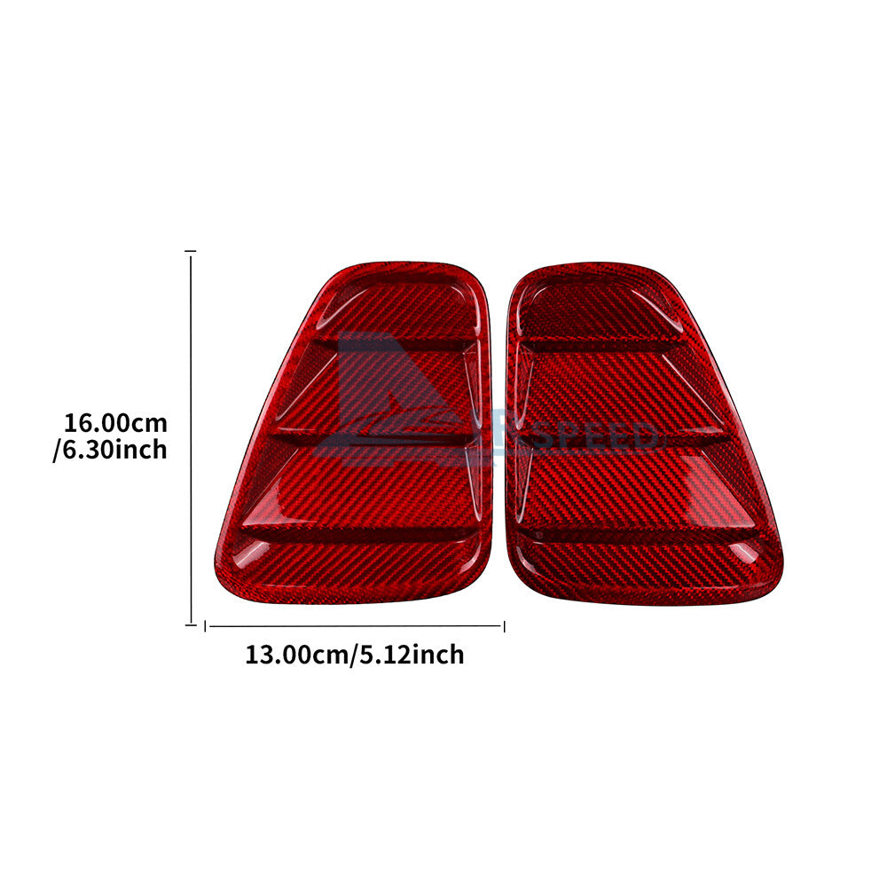Red Real Hard Carbon Fiber Rear Tail Light Cover For Fiat 500 Abarth 595 2017-23 - detail view 6