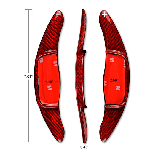 REAL Carbon Fiber Steering Wheel Paddle Shifter Cover For Camry Corolla 18-2019 - detail view