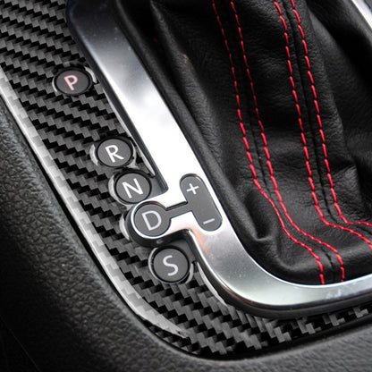 For Volkswagen Golf 6 2008-2013 Car Gear Shift Panel Sticker Black Carbon Fiber（U.S. Stock）