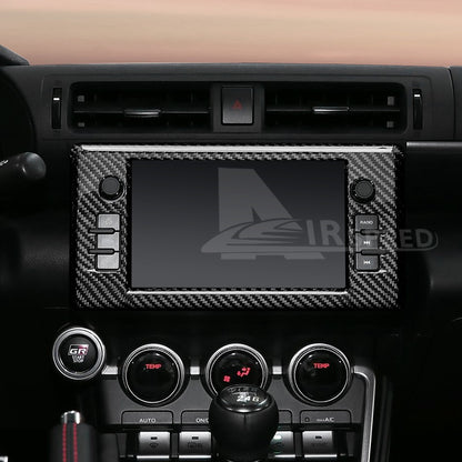 Hard Carbon Fiber Center Dash GPS Surround Cover For GR86 BRZ 2021+ - detail view 4