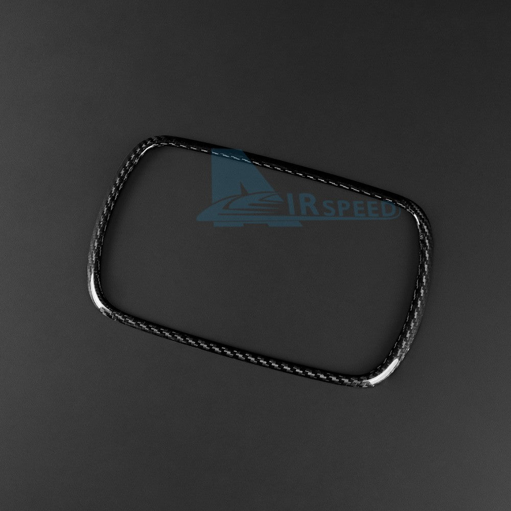 For FIAT 500 Abarth 595 2016-2024 Car Navigation Frame Cover Carbon Fiber Black - detail view 10