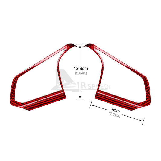 For Corvette C8 20-2023 Steering Wheel Outer Frame Cover REAL HARD Carbon Fiber
