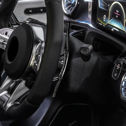 Black Steering Wheel Paddle Shifter Extension For Benz E63 E53 E43 GLA45 2016-19