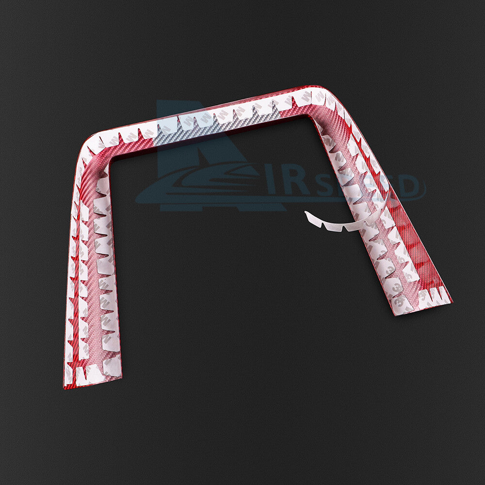 REAL HARD Carbon Fiber For Tesla Model 3 2024 RED Wireless Charging Frame Cover - detail view 8