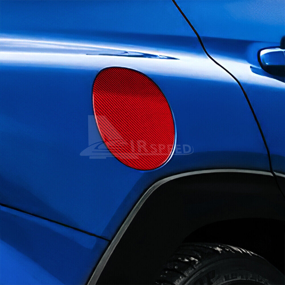 Carbon Fiber Red Fuel Tank Gas Cap Cover REAL HARD For Subaru WRX 2015-2021 - detail view 5