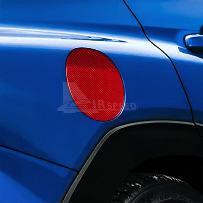 Carbon Fiber Red Fuel Tank Gas Cap Cover REAL HARD For Subaru WRX 2015-2021 - detail view 5