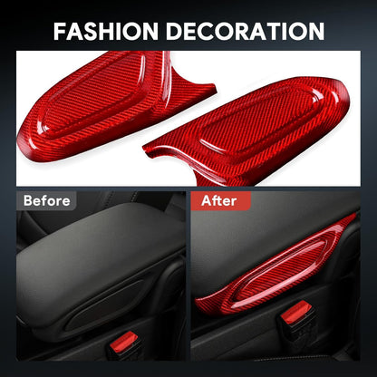 Black Hard Carbon Armrest Side Trim Fit MINI F60 2017-2022 - detail view 3