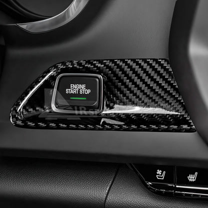 Start Stop Engine Button Frame Cover REAL HARD Carbon Fiber For Camaro 2016-2024 - detail view 6