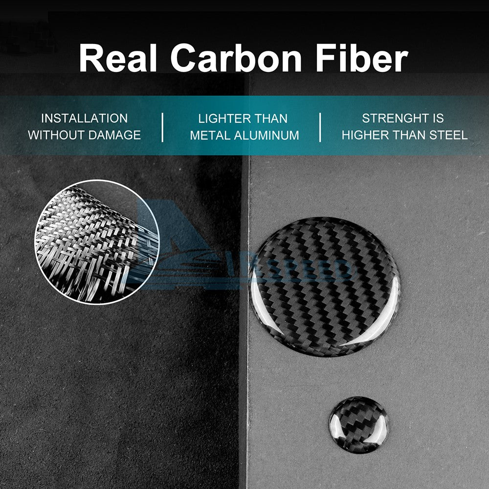 Car Center Volume Button Stickers Black Carbon Fiber for Mazda 3 Axela 2019-2026 - detail view 4
