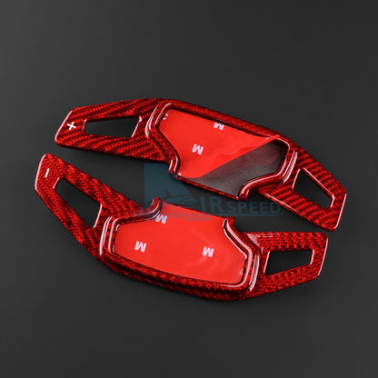 Steering Wheel Paddle Shifter Extension Red Carbon Fiber Fit Ford Mustang 24-26 - detail view 8