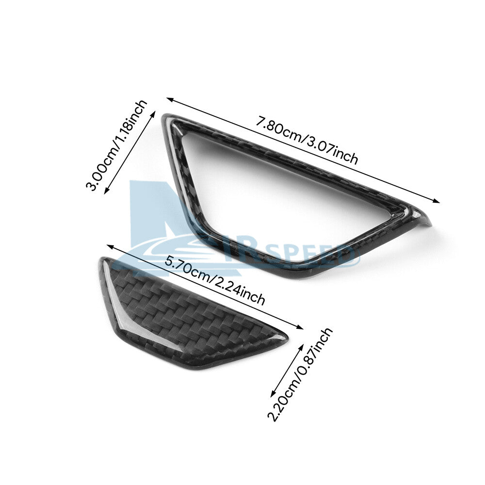 For Corvette C8 2020-2023 REAL HARD Carbon Fiber Center Armrest Box Button Cover