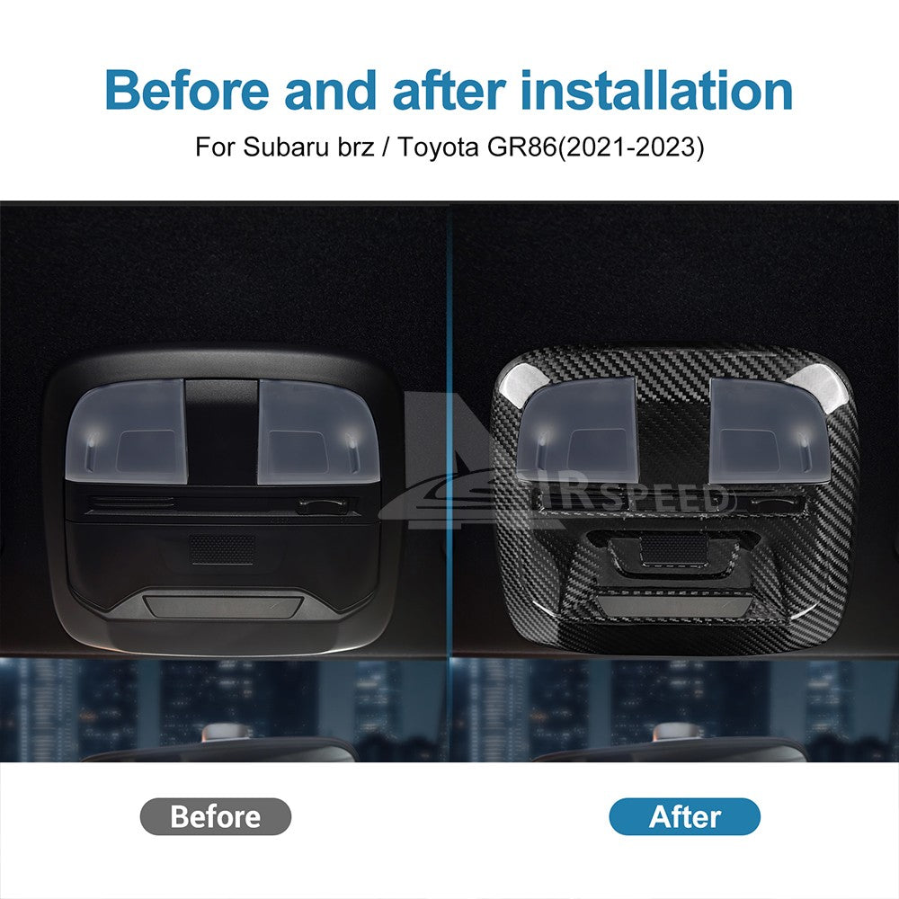 Reading Light Cover BLACK HARD Carbon Fiber for Toyota GR86 Subaru BRZ 2021-2023 - detail view 4