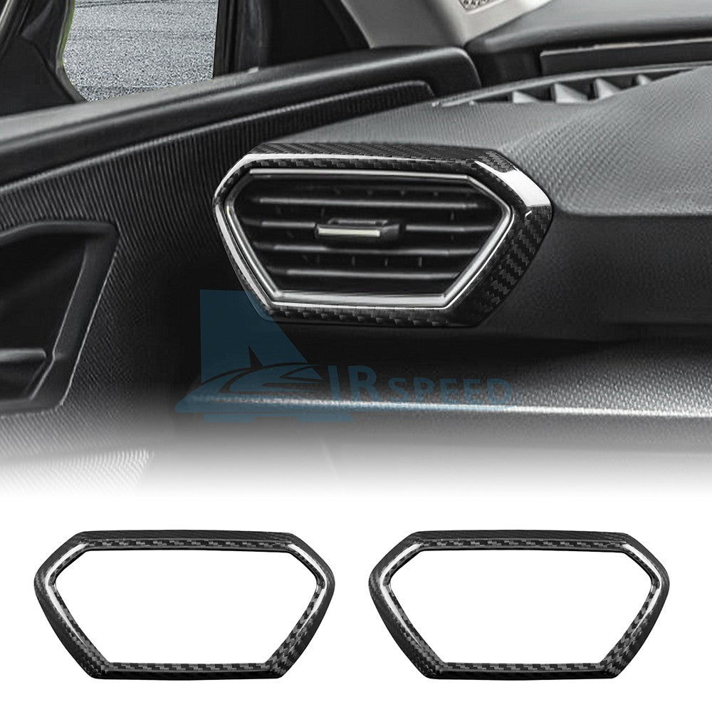 For Seat Leon Cupra Leon 21-2026 Center Side Air Outlet Frame Cover Carbon Fiber - product view