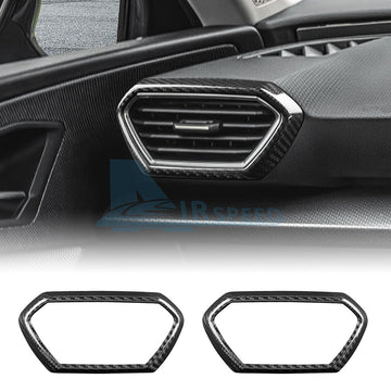 For Seat Leon Cupra Leon 21-2026 Center Side Air Outlet Frame Cover Carbon Fiber
