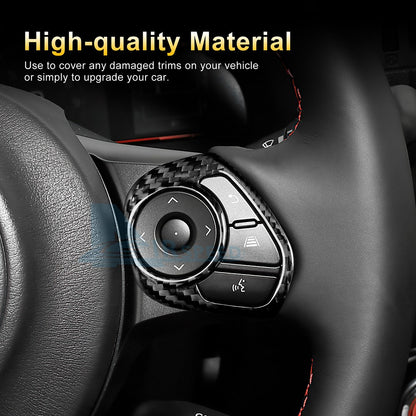 Steering Wheel Button Frame Cover Hard Carbon Fiber for BRZ Toyota 86 2017-2025 - detail view 5