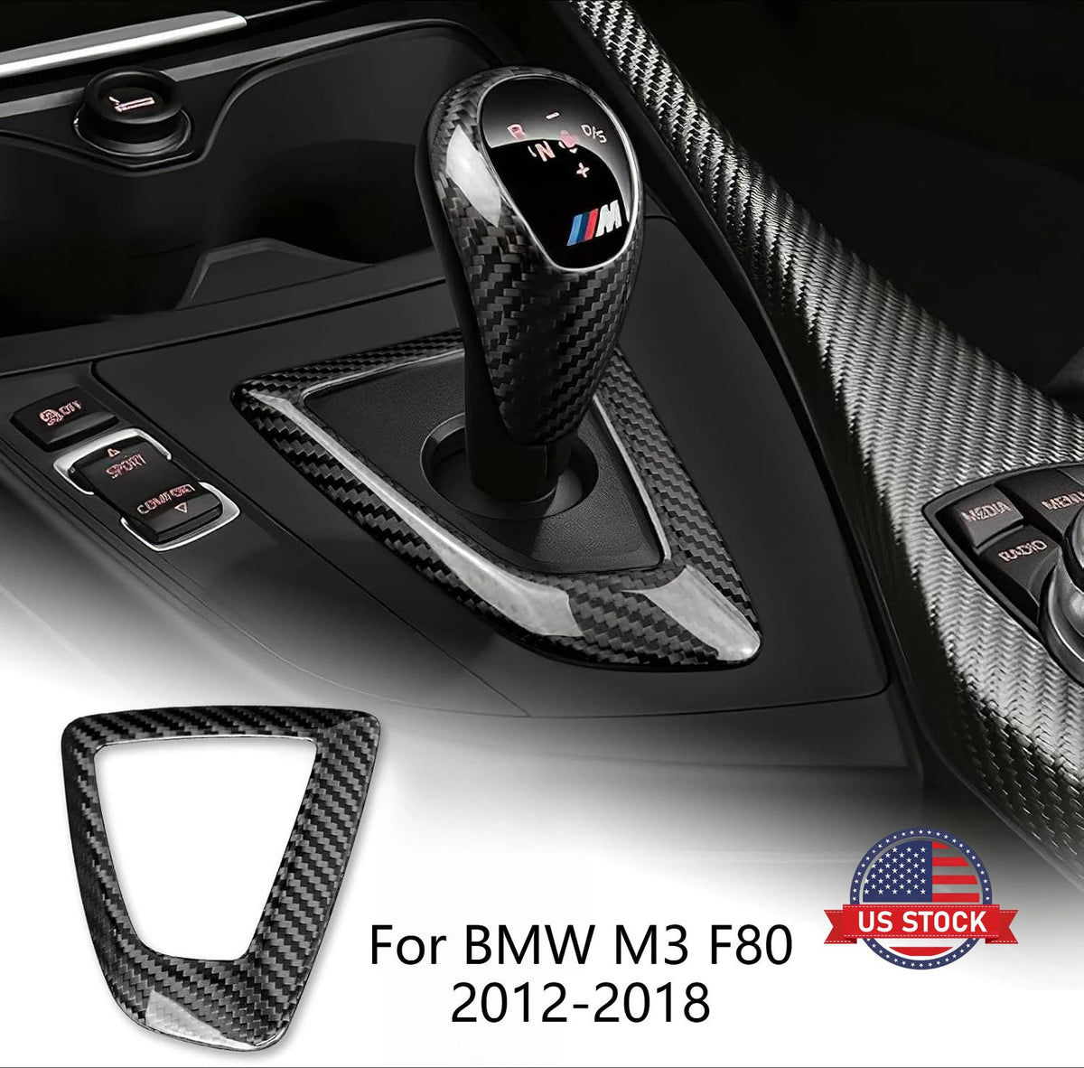 For F80 M3 12-18 Hard Carbon Center Console Frame - product view