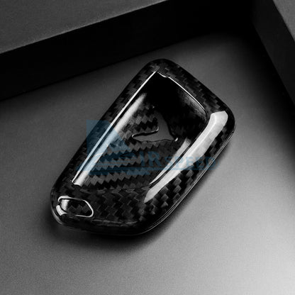 REAL HARD Carbon Fiber Black Car Key Case Key Shell For Corvette C8 2020-2023