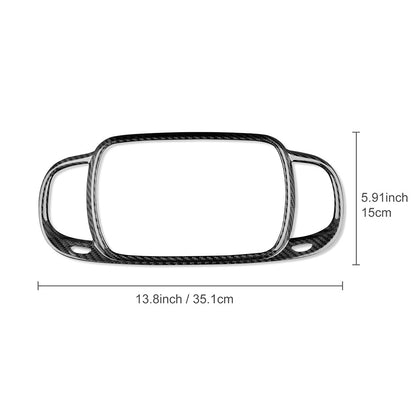 Center Screen Frame Cover For FIAT 500 Abarth 595 695 2016-2024 Carbon Fiber - detail view