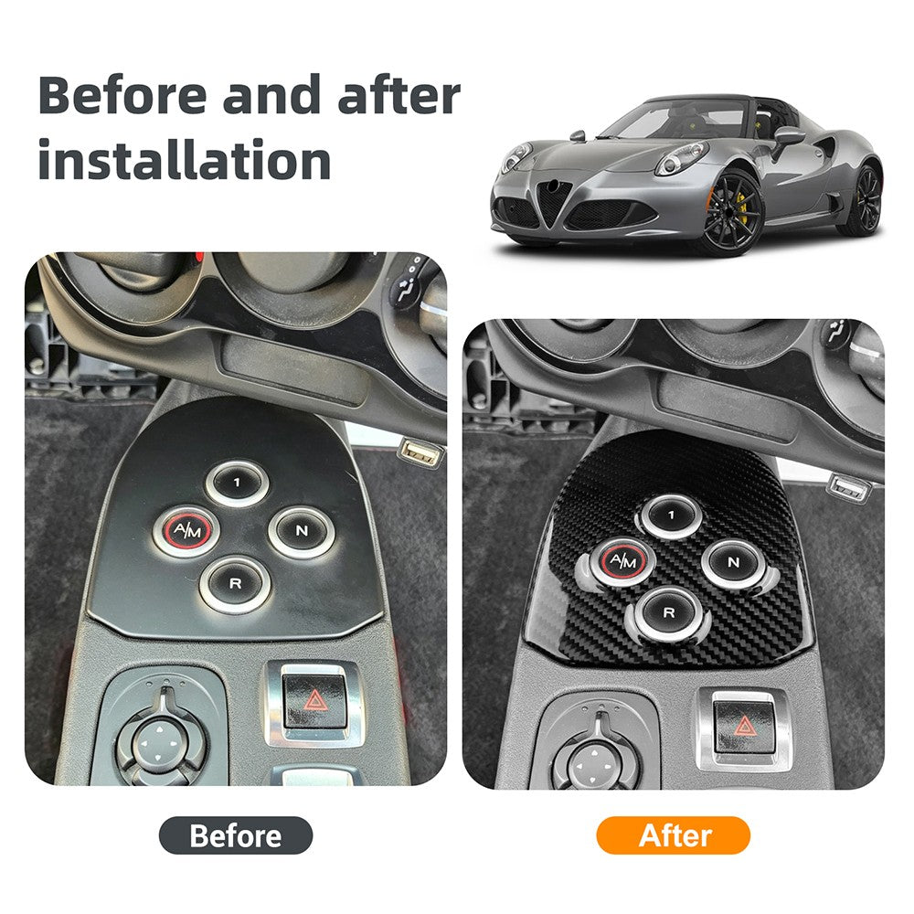 For Alfa Romeo 4C 2014-2020 Car Center Automatic Gear Shift Button Panel Cover - detail view 3