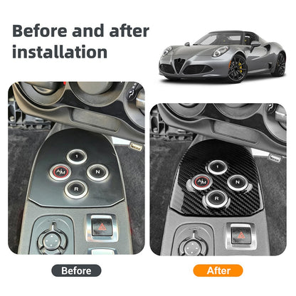 For Alfa Romeo 4C 2014-2020 Car Center Automatic Gear Shift Button Panel Cover - detail view 3