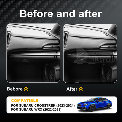 For Subaru WRX 2023-2024 REAL HARD Carbon Fiber Passenger Dashboard Cover Black - detail view 3