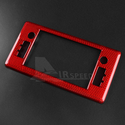 Center Screen Frame Cover Red Carbon Fiber For Toyota GR86 Subaru BRZ 2021-2025 - detail view 8