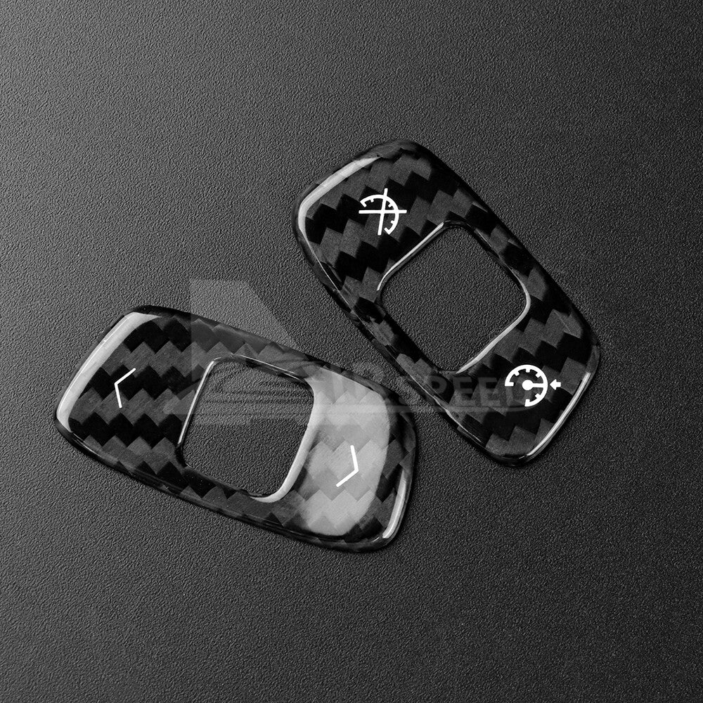 For Corvette C8 20-2024 Volume Control Button Cover BLACK REAL HARD Carbon Fiber