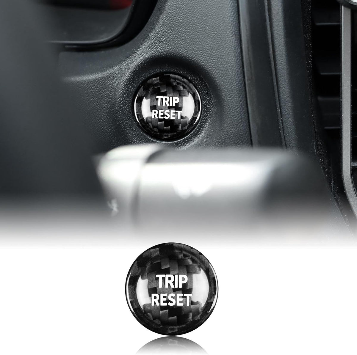 Black Hard Carbon Hazard Warning Button Trim For Subaru WRX 2022-2023 - detail view 10