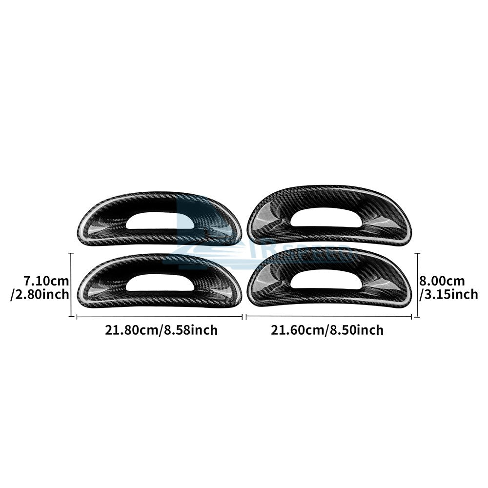 For Abarth 595 695 2012-2024 Car Sports Seat Headrest Frame Cover Carbon Fiber