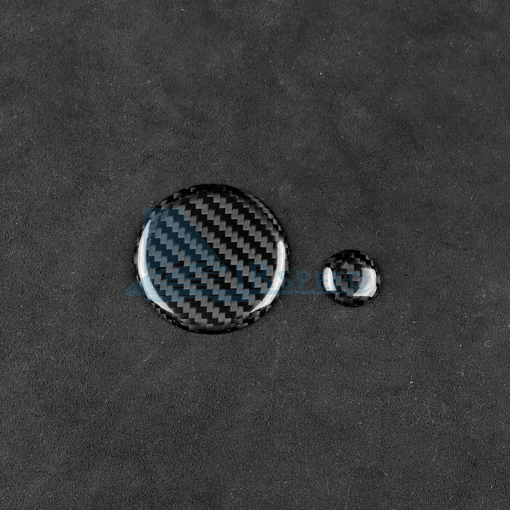 Car Center Volume Button Stickers Black Carbon Fiber for Mazda 3 Axela 2019-2026 - detail view 8