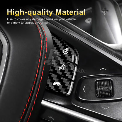 For Corvette C8 20-2023 Steering Wheel Switch Panel Cover REAL HARD Carbon Fiber